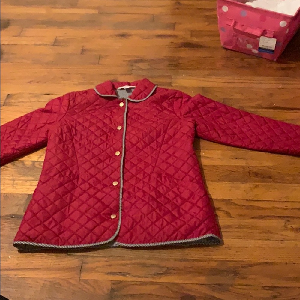 Red fleece jacket